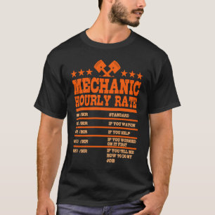 Camiseta Mecánico por horas Equipo de taller mecánico de au