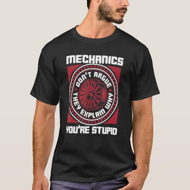 Camiseta Mecánicos No Discuten Ingeniero Mecatrónico Mecáni (Anverso)