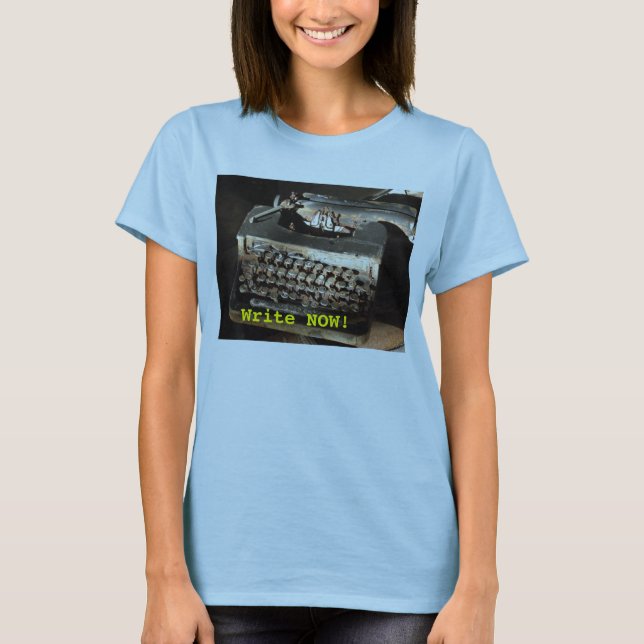 Camiseta mecanografíe al escritor (Anverso)