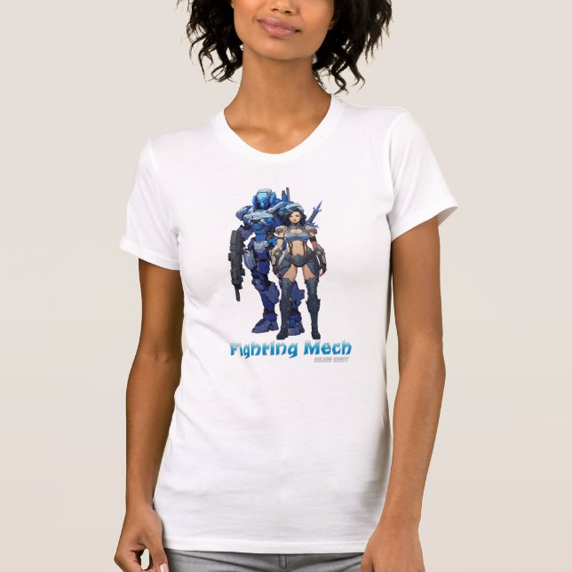 Camiseta Mech de combate (unidad azul) (Anverso)