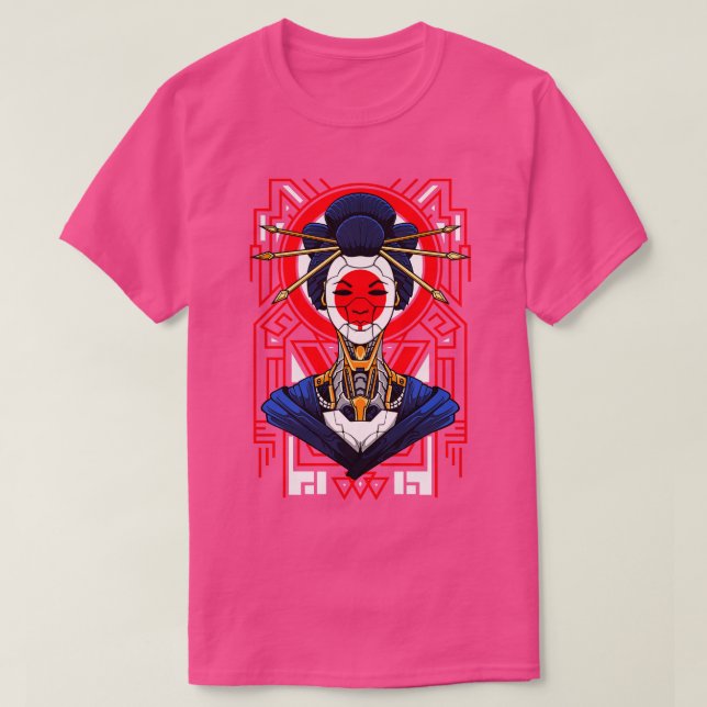 Camiseta Mecha Geisha Cyborg (Diseño del anverso)