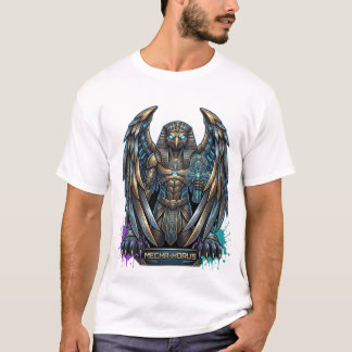 Camiseta Mecha-Horus Egyptian Deity - Futuristic Mechanical
