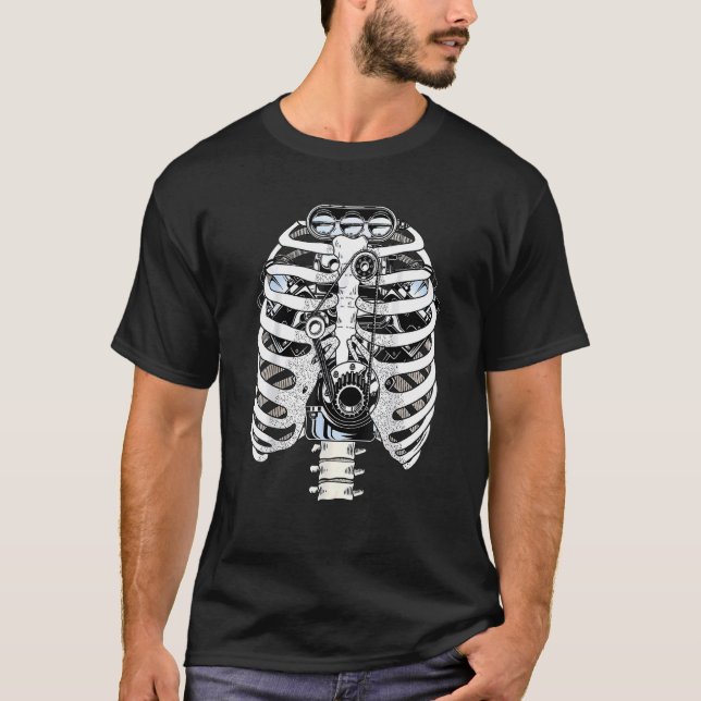 Camiseta Mechanic Car Engineer Skeleton Mechanics (Anverso)