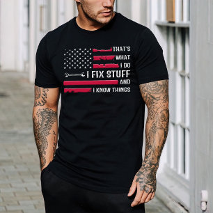 Camiseta  Mechanic Engineer Shirt, I fix Stuff Vintage