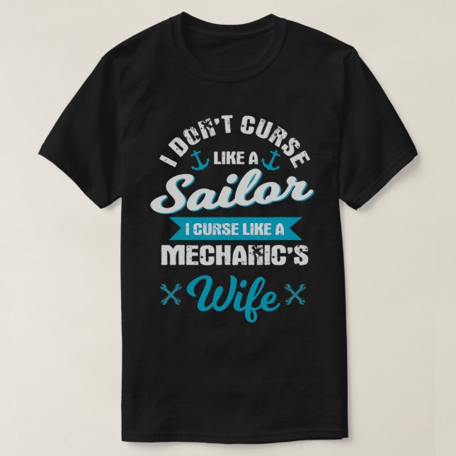 Camiseta Mechanic Funny Que Maldigo Como Una Mujer Mecánica (Diseño del anverso)