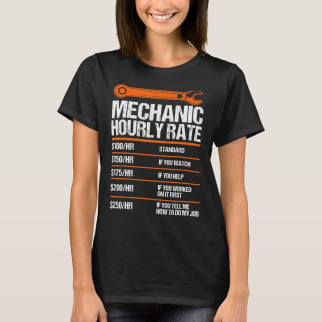 Camiseta Mechanic Hourly Rate Future Mechanic (Anverso)