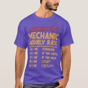 Camiseta Mechanic Hourrate Funny Car Motorcycle Labor Gi