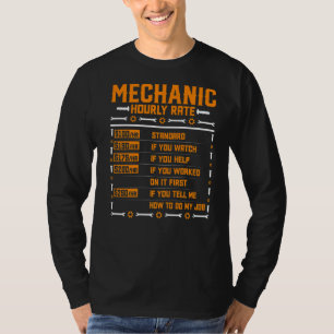 Camiseta Mechanic Hourrate Machinist Auto Reparman Mec