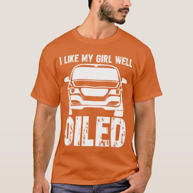 Camiseta Mechanic Joke Car Workshop Oil retro (Anverso)