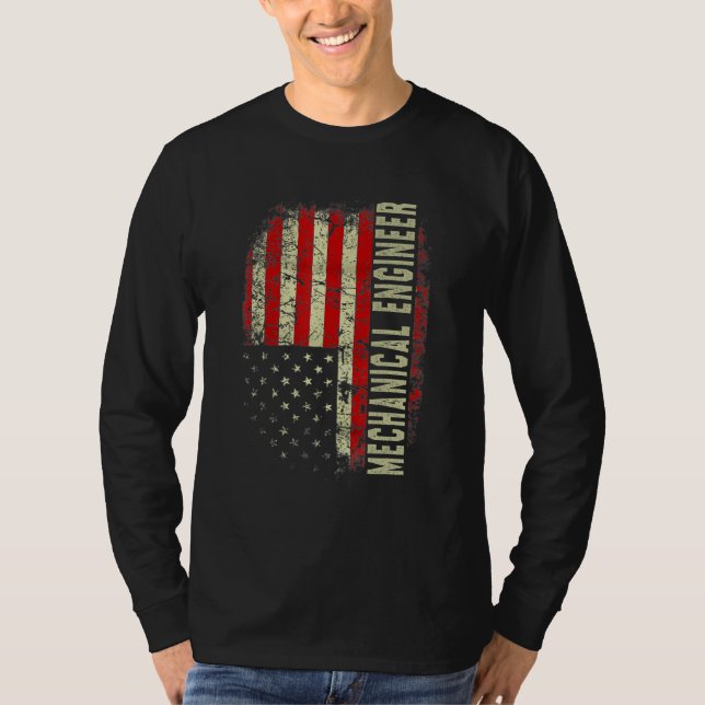 Camiseta Mechanical Engineer 4th July US Flag Patriotic Eng (Anverso)