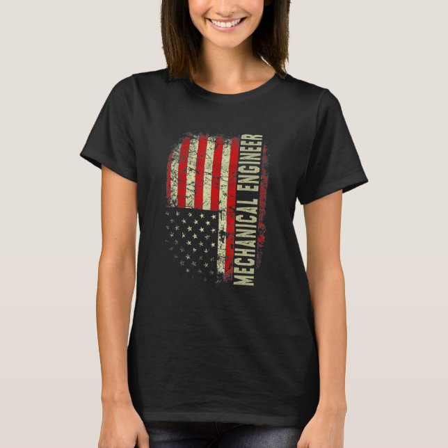 Camiseta Mechanical Engineer 4th July US Flag Patriotic Eng (Anverso)