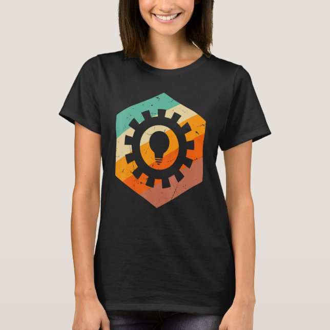 Camiseta Mechanical Engineer  Retro Engineering Gear Engine (Anverso)