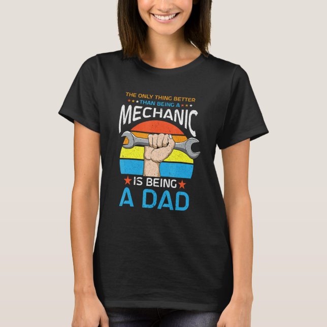 Camiseta Mechatronics Car Mechanic Car Workshop (Anverso)