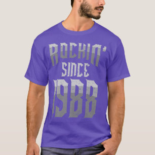 Camiseta Meciendo Desde 1988 Fan de Música Rock Vintage Cum