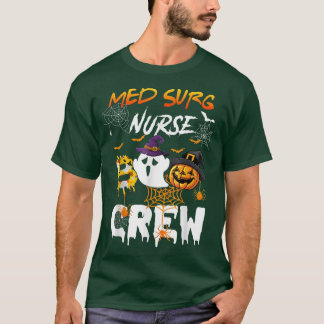 Camiseta Med Surg Nurse Boo Crew RN Bitcoin Ghost Witch Hal