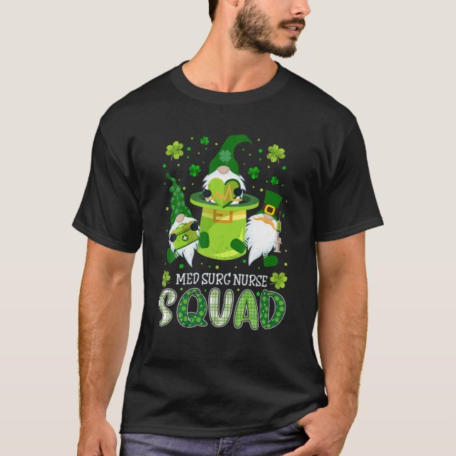Camiseta Med Surg Nurse Squad Enfermería St Patrick Day Gno (Anverso)