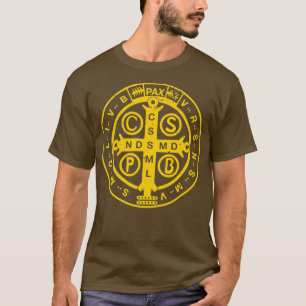 Camiseta Medalla católica católica de San Benito