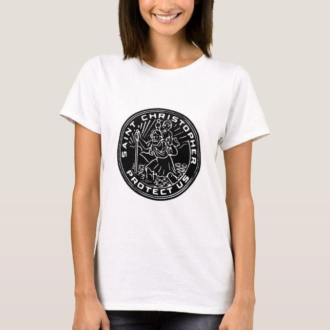 Camiseta Medalla de Christopher de santo (Anverso)