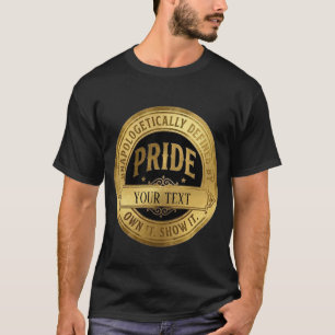 Camiseta Medalla de oro de orgullo personalizable - P vinta
