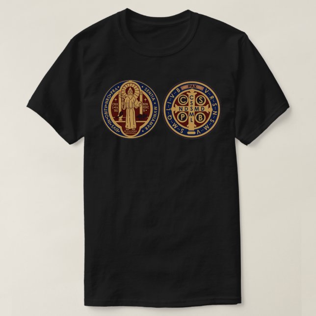 Camiseta Medalla de San Benedicto (Diseño del anverso)