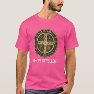 Camiseta Medalla de San Benedicto Tradicional Católica