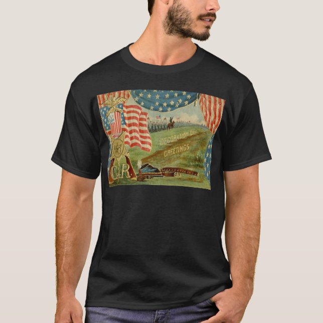 Camiseta Medalla de Unión de la Guerra Civil de la Bandera  (Anverso)