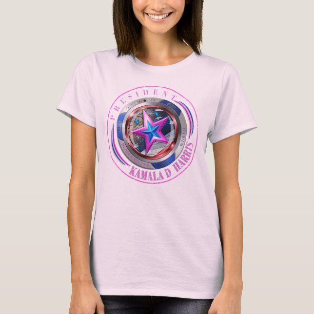 Camiseta Medallón Harris-Walz de doble cara/sello (Anverso)