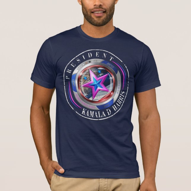 Camiseta Medallón Harris-Walz de doble cara/sello (Anverso)