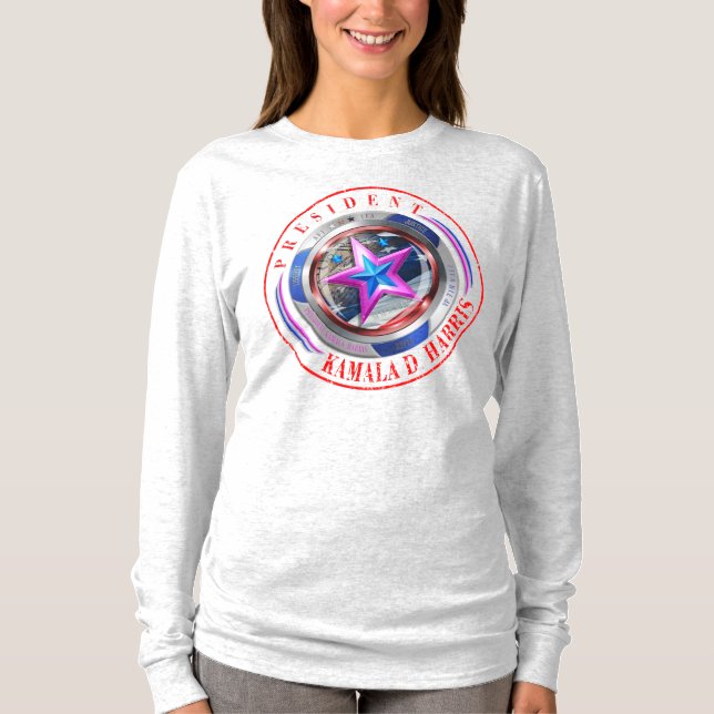 Camiseta Medallón Harris-Walz de doble cara/sello (Anverso)