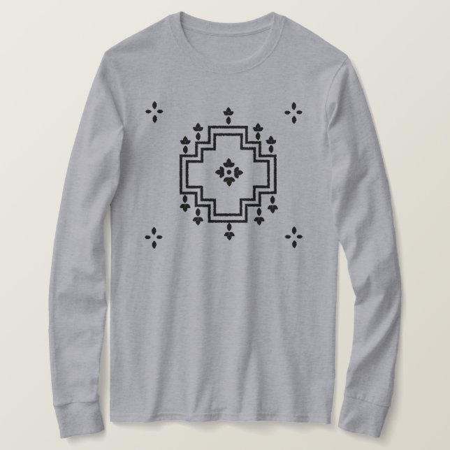 Camiseta Medallón negro del suroeste (Anverso del diseño)