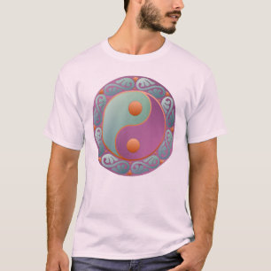 Camiseta Medallón Yin Yang Violeta Turquesa