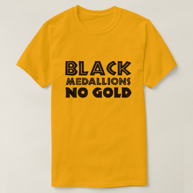 CAMISETA MEDALLONES NEGROS SIN ORO (Diseño del anverso)