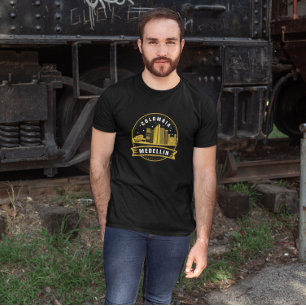 Camiseta Medellín Colombia Cityscape Gold
