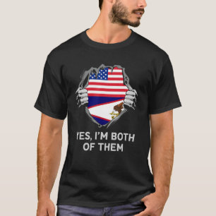 Camiseta Media americana media americana samoana EE.UU. Sa 