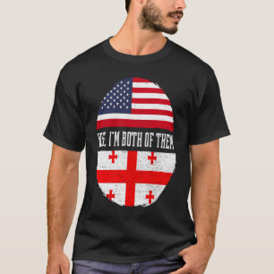 Camiseta Media Americana Media Georgiana Estados Unidos Ban