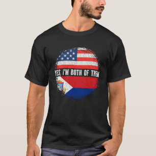 Camiseta Media Americana Media St. Martener USA St. Maarten