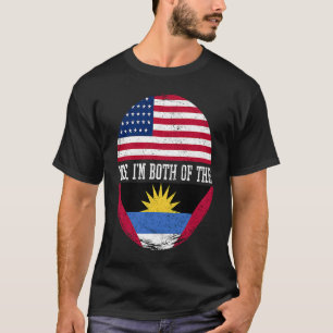 Camiseta Media americana mitad Antiguo Bandera de Estados U