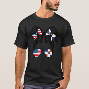 Camiseta Media americana mitad dominicana Chica Dominica Do