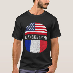 Camiseta Media Americana mitad Francesa Bandera EEUU Herenc