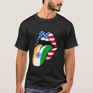 Camiseta Media americana mitad india divertida India Bander