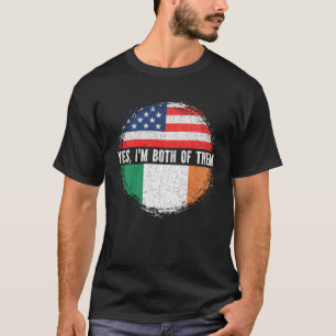 Camiseta Media americana mitad irlandesa bandera de los Est