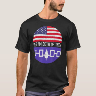 Camiseta Media Americana Mitad Iroquois Bandera Ee.Uu. Fami