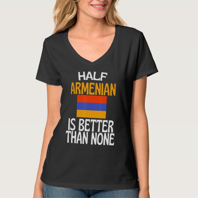 Camiseta Media Armenia es mejor que ninguna cita de Armenia (Anverso)