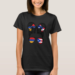 Camiseta Media armenia mitad Chica puertorriqueña Armenia h