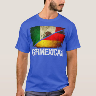 Camiseta Media bandera alemana y mitad mexicana - Hispa ger