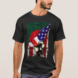 Camiseta Media bandera americana bengalí RAÍCES bandera de