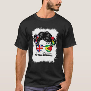 Camiseta Media bandera de Gran Bretaña y bandera británica 