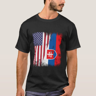 Camiseta Media bandera eslovaca Bandera eslovaca - Eslovaqu