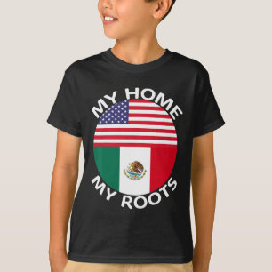 Camiseta Media Bandera Media Americana Usa México Rota H