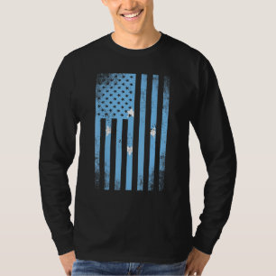 Camiseta Media Bandera Micronesia Vintage Americana Dentro